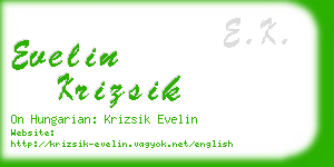 evelin krizsik business card